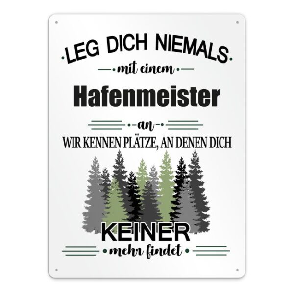 Originelles und lustiges Berufe-Blechschild für den coolsten Hafenmeister. Das perfekte Geschenk für Kollegen und Freunde