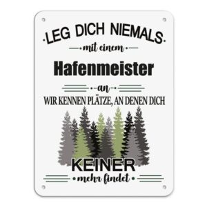 Originelles und lustiges Berufe-Blechschild für den coolsten Hafenmeister. Das perfekte Geschenk für Kollegen und Freunde