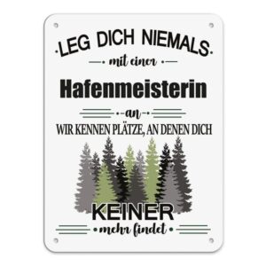 Originelles und lustiges Berufe-Blechschild für die coolste Hafenmeisterin. Das perfekte Geschenk für Kolleginnen und Freunde