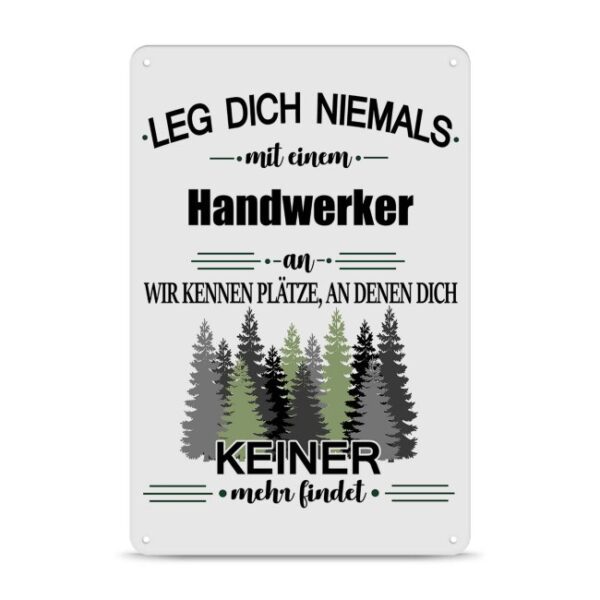 Originelles und lustiges Berufe-Blechschild für den coolsten Handwerker. Das perfekte Geschenk für Kollegen und Freunde