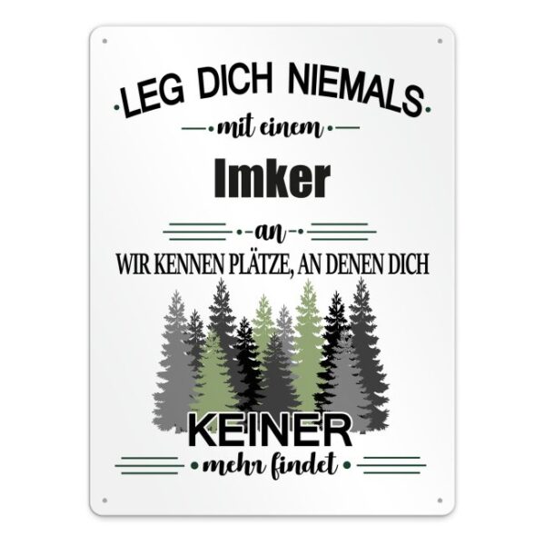 Originelles und lustiges Berufe-Blechschild für den coolsten Imker. Das perfekte Geschenk für Kollegen und Freunde