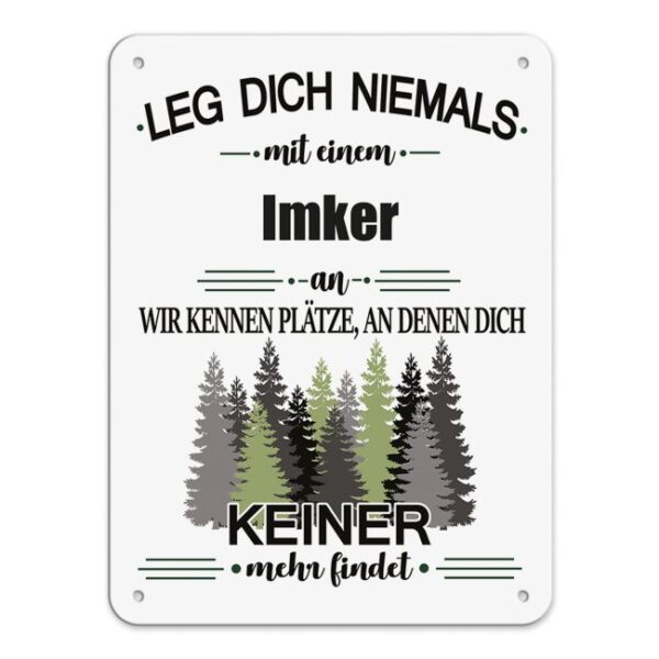 Originelles und lustiges Berufe-Blechschild für den coolsten Imker. Das perfekte Geschenk für Kollegen und Freunde