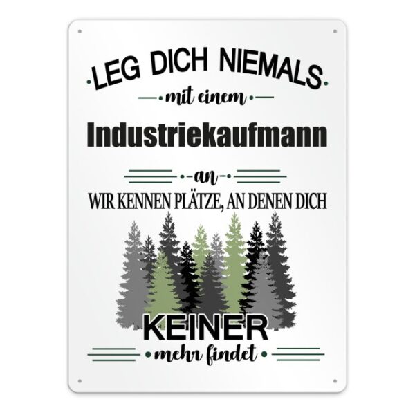 Originelles und lustiges Berufe-Blechschild für den coolsten Industriekaufmann. Das perfekte Geschenk für Kollegen und Freunde