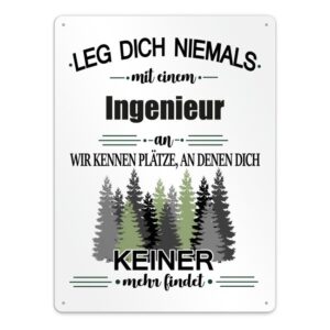 Originelles und lustiges Berufe-Blechschild für den coolsten Ingenieur. Das perfekte Geschenk für Kollegen und Freunde