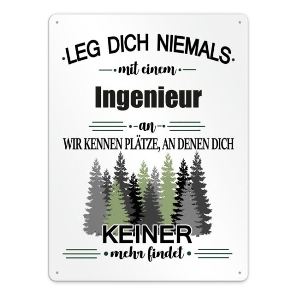 Originelles und lustiges Berufe-Blechschild für den coolsten Ingenieur. Das perfekte Geschenk für Kollegen und Freunde