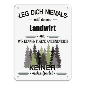 Originelles und lustiges Berufe-Blechschild für den coolsten Landwirt. Das perfekte Geschenk für Kollegen und Freunde