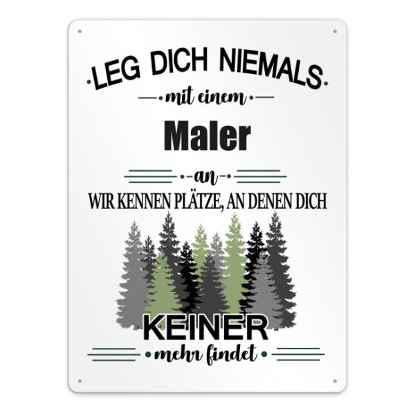 Originelles und lustiges Berufe-Blechschild für den coolsten Maler. Das perfekte Geschenk für Kollegen und Freunde