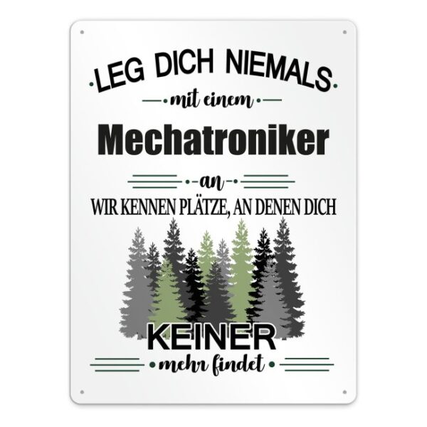 Originelles und lustiges Berufe-Blechschild für den coolsten Mechatroniker. Das perfekte Geschenk für Kollegen und Freunde