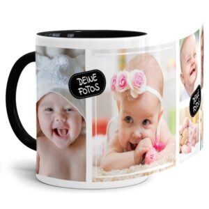 Bedruckte Tasse mit Fotocollage aus hochwertiger Keramik bestehend aus 6 Fotos - liebevoll gestaltet. Designe Deine eigene Fototasse mit Deinen...