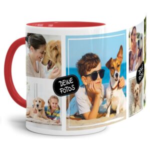 Bedruckte Tasse mit Fotocollage aus hochwertiger Keramik bestehend aus 7 Fotos - liebevoll gestaltet. Designe Deine eigene Fototasse mit Deinen...