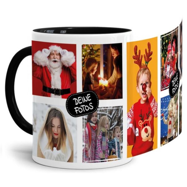 Bedruckte Tasse mit Fotocollage aus hochwertiger Keramik bestehend aus 9 Fotos - liebevoll gestaltet. Designe Deine eigene Fototasse mit Deinen...