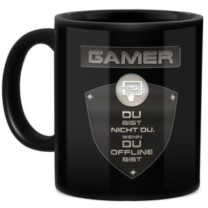 Gamer-Tassen mit witzigem Spruch für Gamer und Zocker - Du bist nicht du wenn du offline bist. Eine coole Statement-Tasse mit lustigem Spruch für...