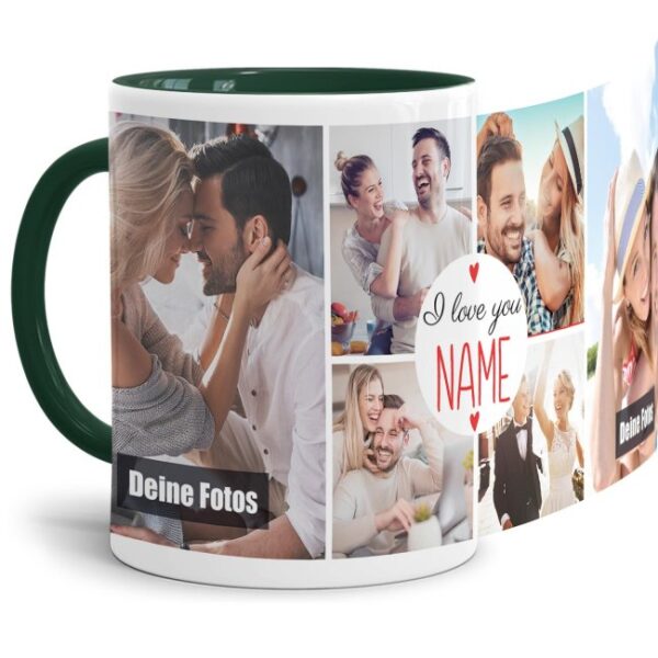 Wunderschöner Kaffeebecher personalisierbar mit sechs Fotos für Deinen Lieblingsmenschen. Persönliches Geschenk und eine ganz besondere...