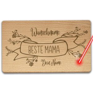 Liebevoll gestaltetes Holzbrettchen für die beste Mama als Überraschung zum Muttertag oder als individuelles Geburtstagsgeschenk für die Mutti....