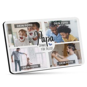 Gestalte hier ein ganz persönliches Vatertagsgeschenk für Deinen Papa mit vier Fotos - ein individuelles Mousepad nach Deinen Wünschen! So freut...