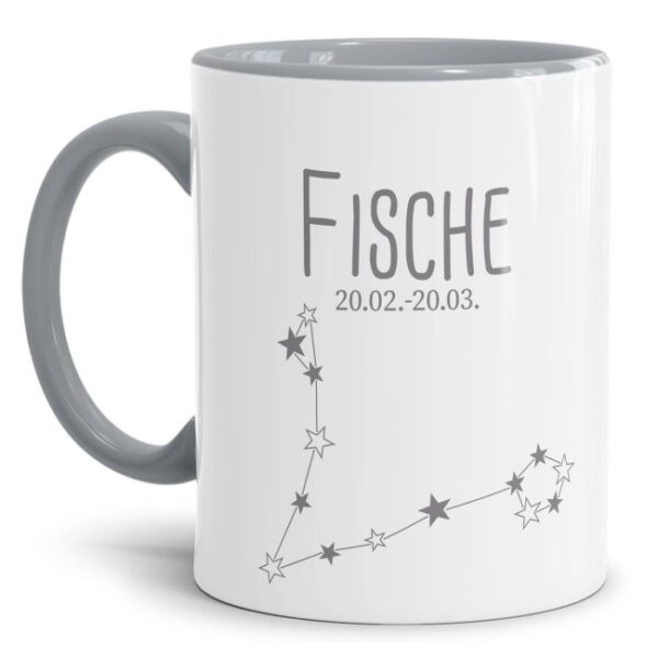 Tasse mit Sternbild für Astrologie-Fans als Geburtstagsgeschenk. Hochwertige Keramiktasse mit Sternzeichen Fische als Geschenkidee für Freunde und...