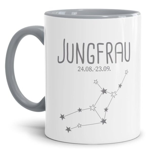 Tasse mit Sternbild für Astrologie-Fans als Geburtstagsgeschenk. Hochwertige Keramiktasse mit Sternzeichen Jungfrau als Geschenkidee für Freunde...