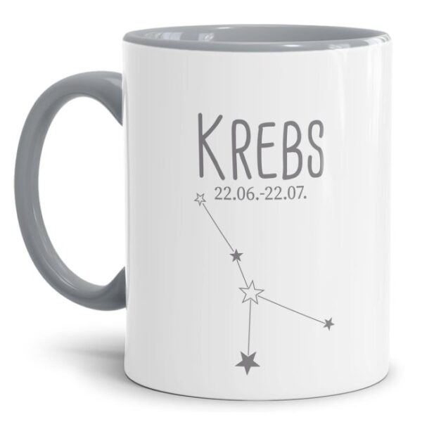 Tasse mit Sternbild für Astrologie-Fans als Geburtstagsgeschenk. Hochwertige Keramiktasse mit Sternzeichen Krebs als Geschenkidee für Freunde und...