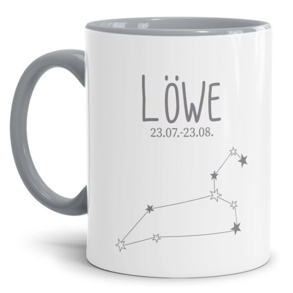 Tasse mit Sternbild für Astrologie-Fans als Geburtstagsgeschenk. Hochwertige Keramiktasse mit Sternzeichen Löwe als Geschenkidee für Freunde und...