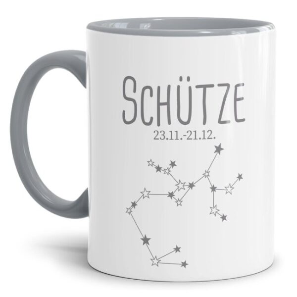 Tasse mit Sternbild für Astrologie-Fans als Geburtstagsgeschenk. Hochwertige Keramiktasse mit Sternzeichen Schütze als Geschenkidee für Freunde und...