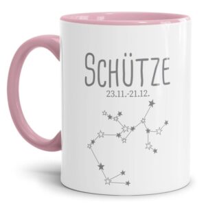 Tasse mit Sternbild für Astrologie-Fans als Geburtstagsgeschenk. Hochwertige Keramiktasse mit Sternzeichen Schütze als Geschenkidee für Freunde und...