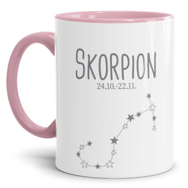 Tasse mit Sternbild für Astrologie-Fans als Geburtstagsgeschenk. Hochwertige Keramiktasse mit Sternzeichen Skorpion als Geschenkidee für Freunde...