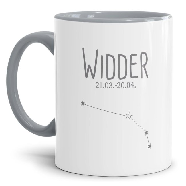 Tasse mit Sternbild für Astrologie-Fans als Geburtstagsgeschenk. Hochwertige Keramiktasse mit Sternzeichen Widder als Geschenkidee für Freunde und...