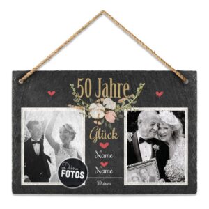 Hier kannst Du das schönste Geschenk zum 50. Hochzeitstag selbst gestalten. Diese edle