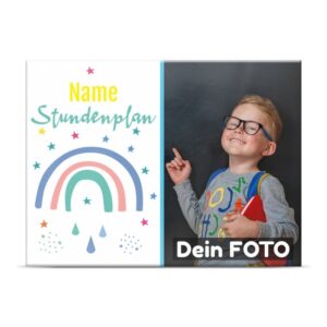 Dieser liebevoll gestaltete Kühlschrankmagnet mit Foto ist eine besondere und praktische Geschenkidee für Kinder zur Einschulung oder zum ersten...