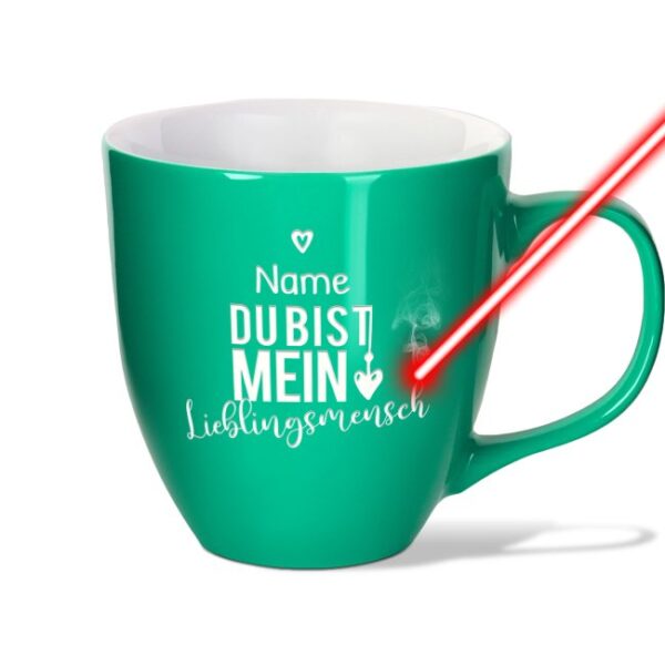 Lieblingsmenschen brauchen einen Lieblingskaffeebecher - Diese hochwertige XXL Jumbo Kaffeetasse aus Porzellan mit hochglänzender