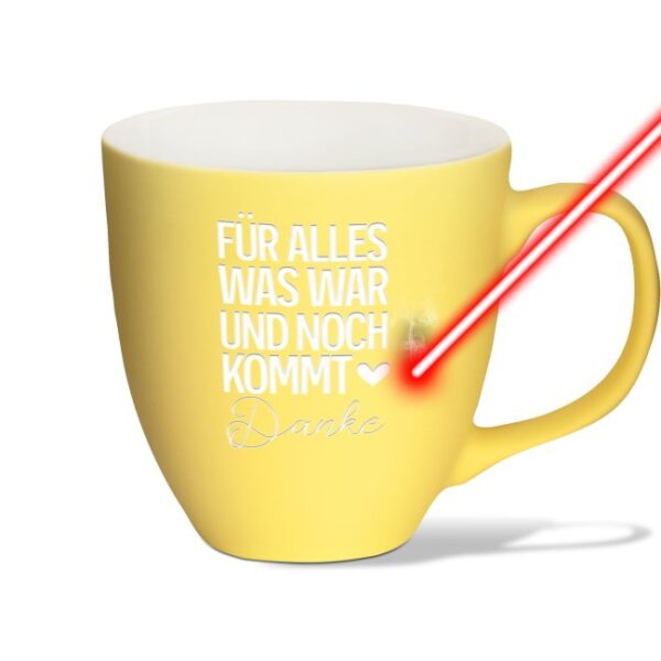 Kaffee- und Teeliebhaber kommen mit dieser XXL Porzellantasse in Premiumqualität voll auf ihre Kosten. Durch die besonders Soft Touch Oberfläche...