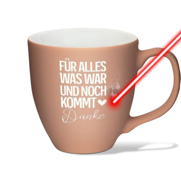 Kaffee- und Teeliebhaber kommen mit dieser XXL Porzellantasse in Premiumqualität voll auf ihre Kosten. Durch die besonders Soft Touch Oberfläche...