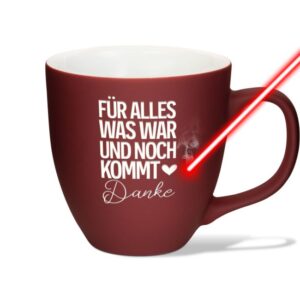 Kaffee- und Teeliebhaber kommen mit dieser XXL Porzellantasse in Premiumqualität voll auf ihre Kosten. Durch die besonders Soft Touch Oberfläche...