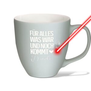 Kaffee- und Teeliebhaber kommen mit dieser XXL Porzellantasse in Premiumqualität voll auf ihre Kosten. Durch die besonders Soft Touch Oberfläche...