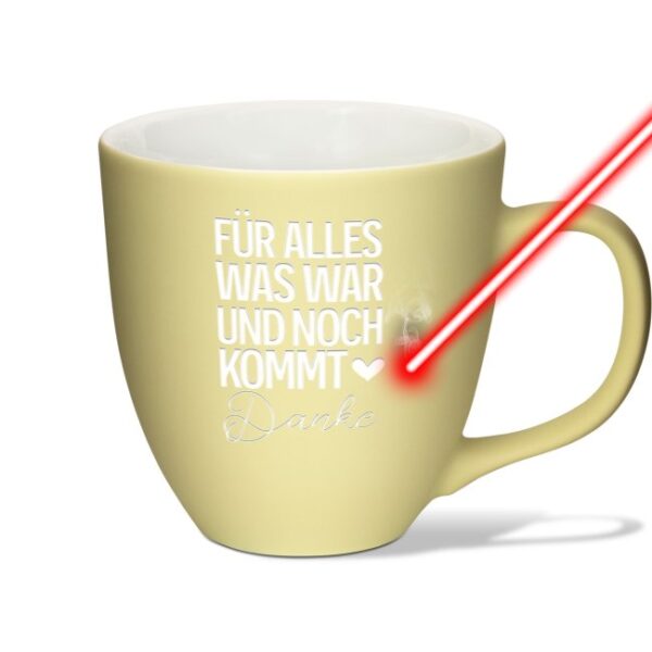 Kaffee- und Teeliebhaber kommen mit dieser XXL Porzellantasse in Premiumqualität voll auf ihre Kosten. Durch die besonders Soft Touch Oberfläche...