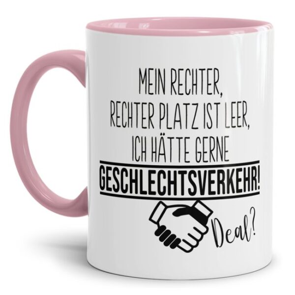 Überrasche Deinen Partner oder Deine Partnerin mit dieser originellen Spruchtasse bei einem gemütlichen Frühstück am Sonntagmorgen und sei gespannt...