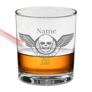 Verschenke hier ein individualisiertes Whiskyglas mit persönlicher Gravur. Ein besonderes Whisky Geschenk für Freunde