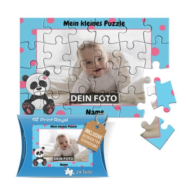 Süßes Kinder-Puzzle zum selbst Gestalten mit den Lieblingsfotos der Kinder. Alle Kinder puzzlen gern. Verschenke dieses hübsche Puzzle für Kinder...