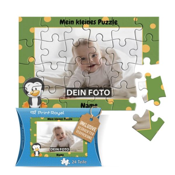 Süßes Kinder-Puzzle zum selbst Gestalten mit den Lieblingsfotos der Kinder. Alle Kinder puzzlen gern. Verschenke dieses hübsche Puzzle für Kinder...