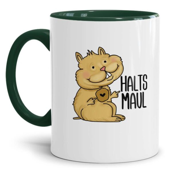 Freche Hamster-Tasse mit frechem Statement - Halts Maul- lustiger Kaffeebecher als Geschenkidee für Kollegen und Freunde mit Humor oder als lustige...