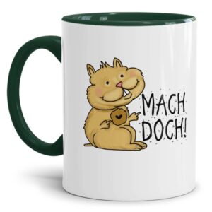 Freche Hamster-Tasse mit lustigem Statement - Mach doch - witzige Geschenkidee für Freunde und Kollegen mit Humor