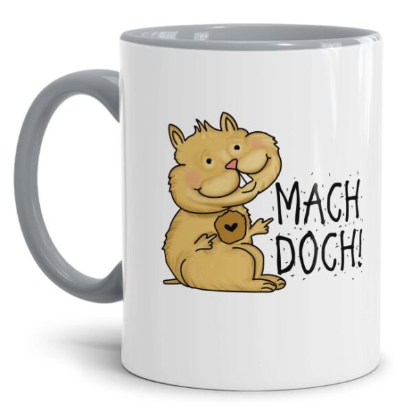 Freche Hamster-Tasse mit lustigem Statement - Mach doch - witzige Geschenkidee für Freunde und Kollegen mit Humor