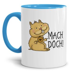 Freche Hamster-Tasse mit lustigem Statement - Mach doch - witzige Geschenkidee für Freunde und Kollegen mit Humor