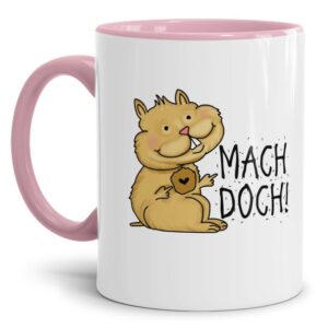 Freche Hamster-Tasse mit lustigem Statement - Mach doch - witzige Geschenkidee für Freunde und Kollegen mit Humor