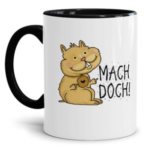 Freche Hamster-Tasse mit lustigem Statement - Mach doch - witzige Geschenkidee für Freunde und Kollegen mit Humor