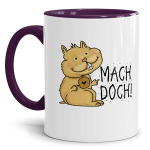 Freche Hamster-Tasse mit lustigem Statement - Mach doch - witzige Geschenkidee für Freunde und Kollegen mit Humor