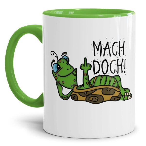 Freche Schildi-Tasse mit lustigem Statement - Mach doch - witzige Geschenkidee für Freunde und Kollegen mit Humor