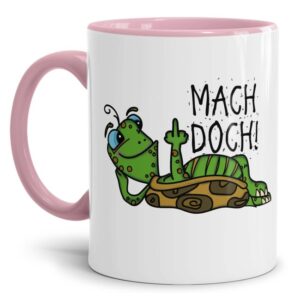 Freche Schildi-Tasse mit lustigem Statement - Mach doch - witzige Geschenkidee für Freunde und Kollegen mit Humor