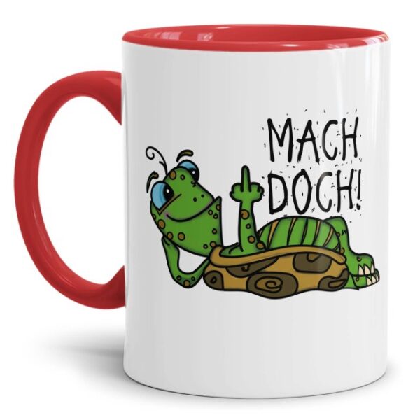 Freche Schildi-Tasse mit lustigem Statement - Mach doch - witzige Geschenkidee für Freunde und Kollegen mit Humor