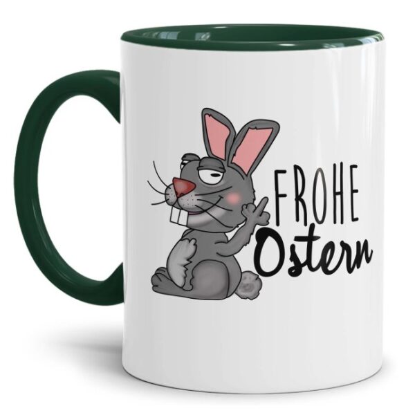 Lustige Ostertasse als Geschenk für Freunde und Familie mit Humor. Gefüllt mit kleinen Leckereien wird diese freche Hasen-Tasse zur witzigen...